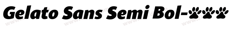 Gelato Sans Semi Bol字体转换